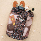 Monogrammed Beach Backpack Bag | Cheetah