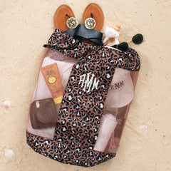 cheetah beach backpack at the pool