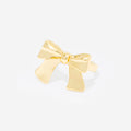 Adjustable Bow Ring in gold closer