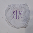 BLOOPER KIDS: Monogrammed White Eyelet Baby Bloomers