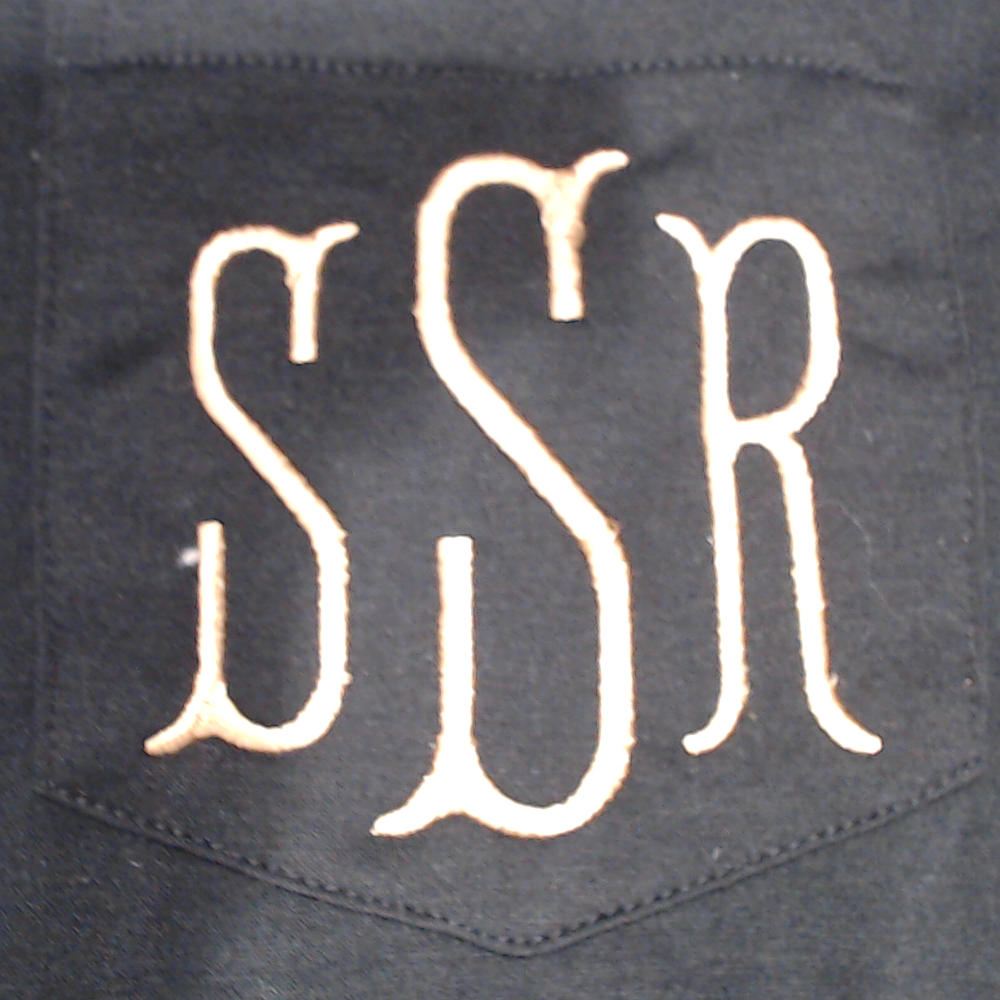 BLOOPER CLOTHING: Monogrammed Split Neck Gathered Dress