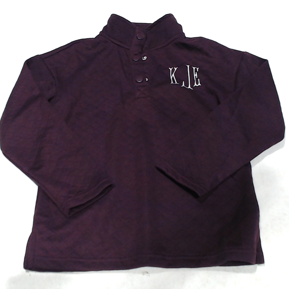 BLOOPER KIDS: Monogrammed Kids Quilted Pullover