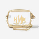 Monogrammed Clear Crossbody Bag | Gold