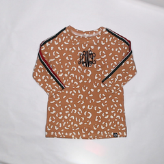 BLOOPER KIDS: Monogrammed Kids Striped Sleeve Dress