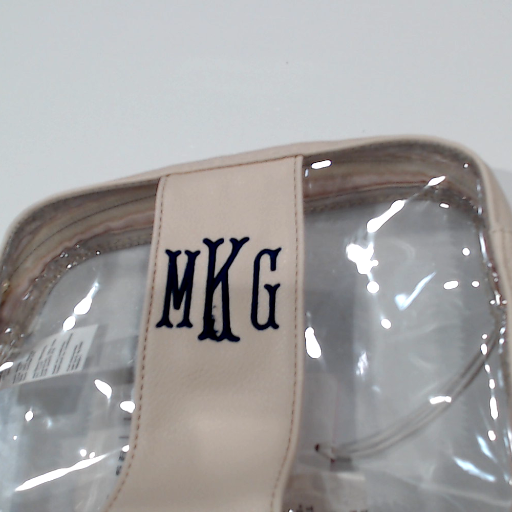 BLOOPER BAG: Monogrammed Clear Stadium Crossbody Bag