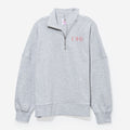 Gamma Phi Beta Oversized Quarterzip | Heathered Gray