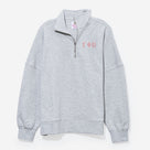 Gamma Phi Beta Oversized Quarterzip | Heathered Gray