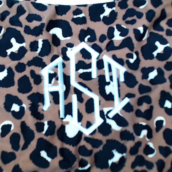 BLOOPER SWIM: Monogrammed High Neck Bikini Top