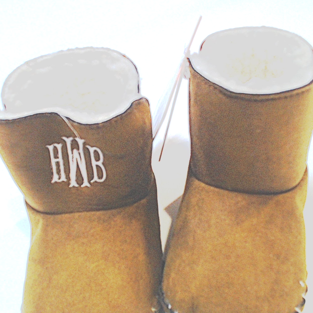 BLOOPER KIDS: Monogrammed Baby Booties