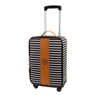 Monogrammed Carry On Suitcase | Black and White Stripes