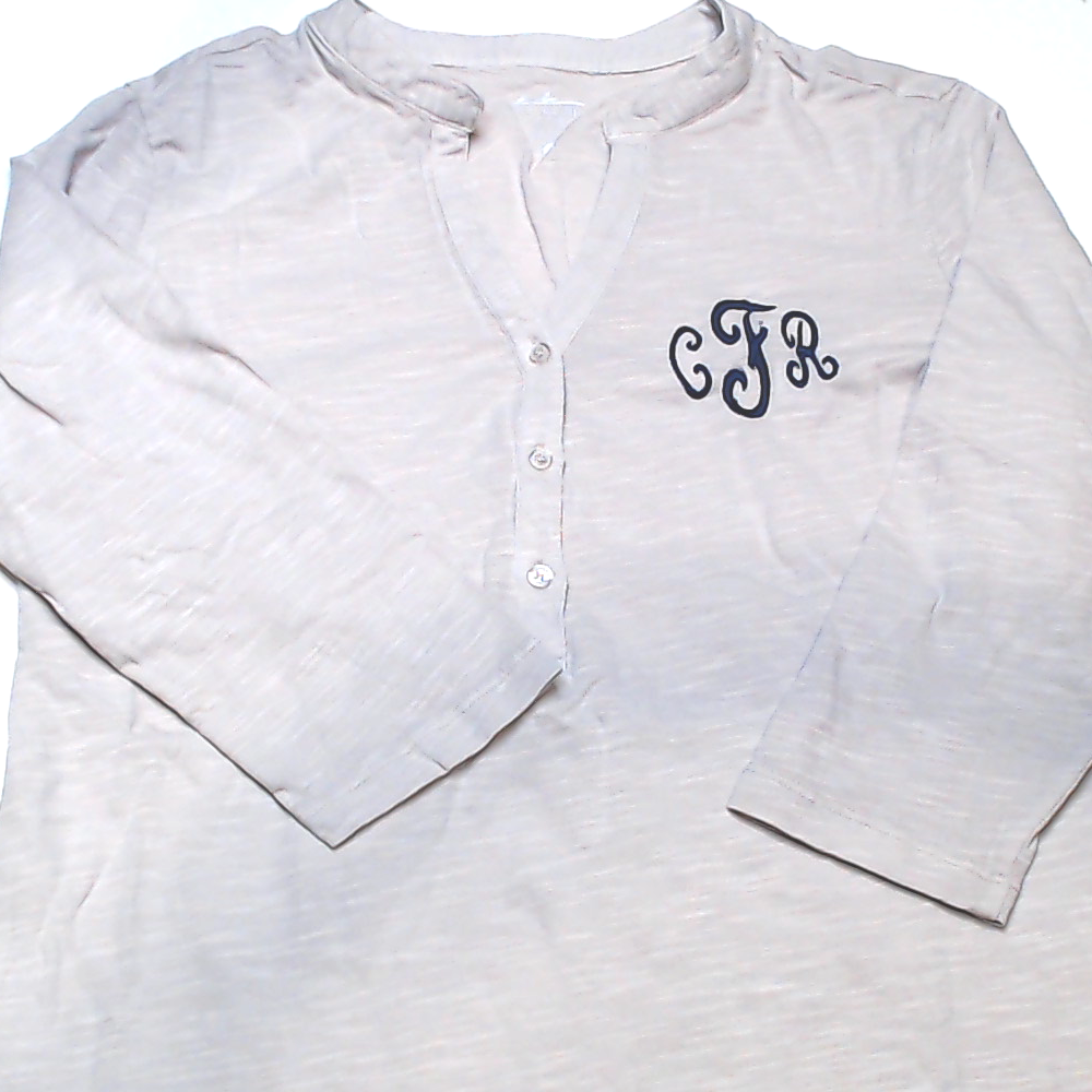 BLOOPER CLOTHING: Monogrammed Henley