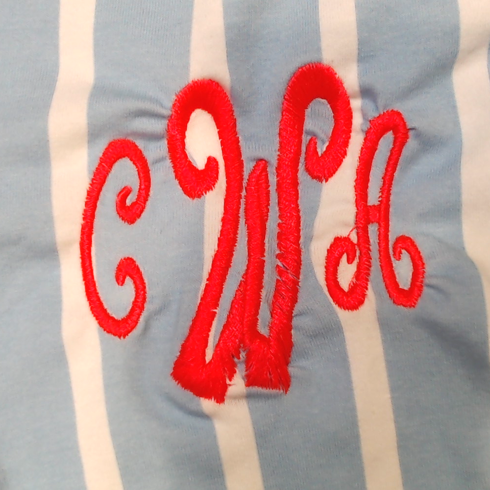 BLOOPER CLOTHING: Monogrammed Ruffle Top