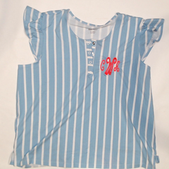 BLOOPER CLOTHING: Monogrammed Ruffle Top