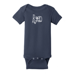 BLOOPER KIDS: Monogrammed Baby Short Sleeve Bodysuit