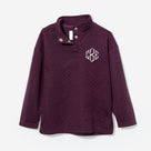 Monogrammed Kids Quilted Pullover | Plum