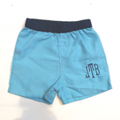 BLOOPER KIDS: Monogrammed Boys Swim Trunks