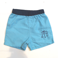 BLOOPER KIDS: Monogrammed Boys Swim Trunks