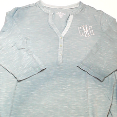 BLOOPER CLOTHING: Monogrammed Henley