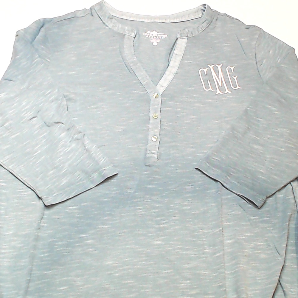 BLOOPER CLOTHING: Monogrammed Henley