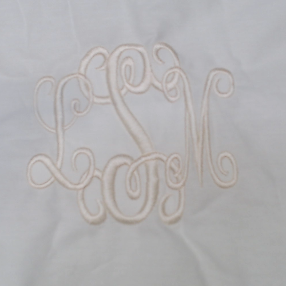 BLOOPER ACCESSORY: Monogrammed Pillow Sham