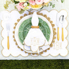 Monogrammed Scalloped Placemat | Khaki