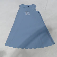 BLOOPER KIDS: Monogrammed Girls Scallop Dress