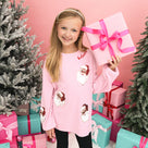 Kids Christmas Sweatshirt | Light Pink