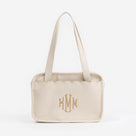 Monogrammed Bible Tote Bag | Bone