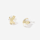 Wrapped Cable Stud Earrings | Silver & Gold
