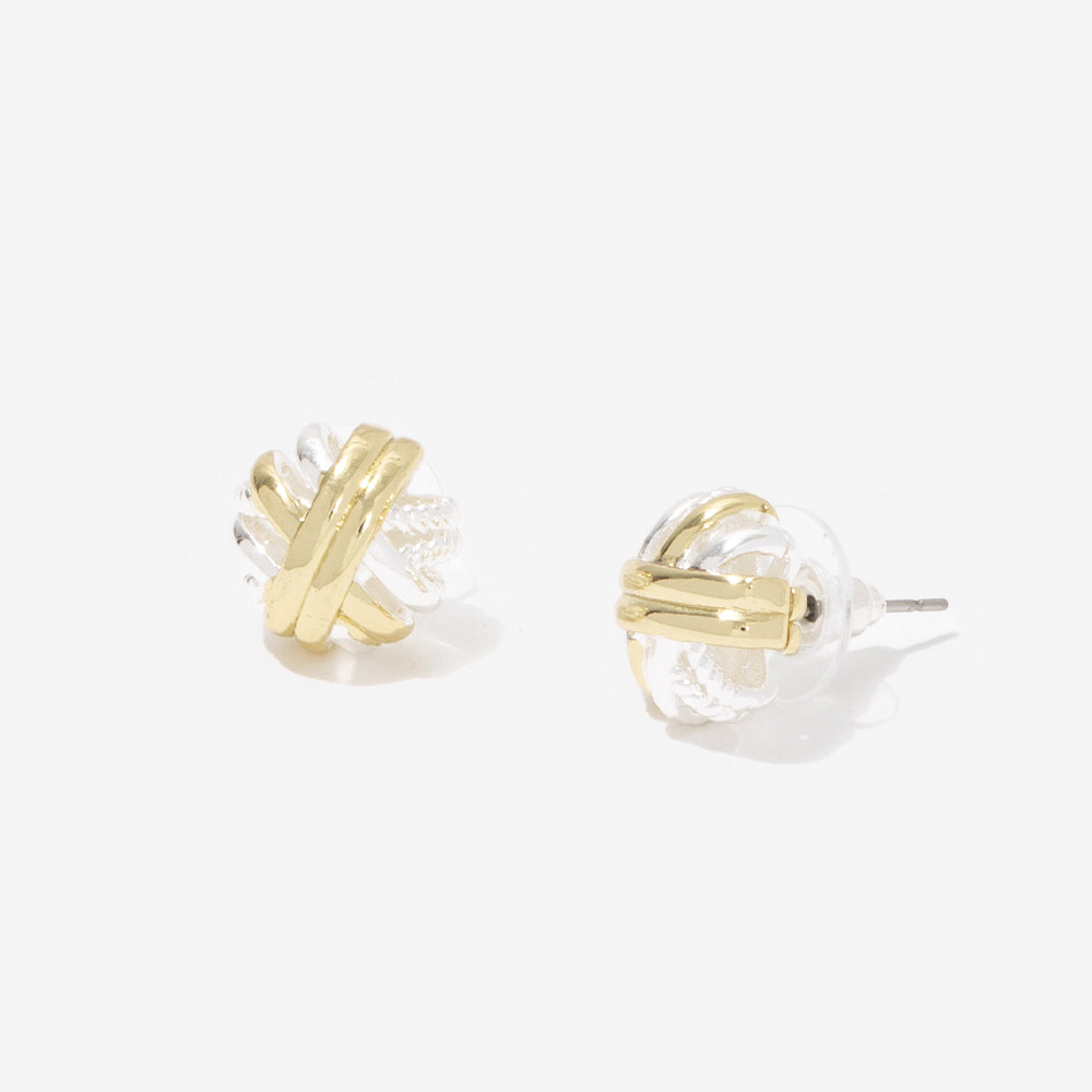 Wrapped Cable Stud Earrings
