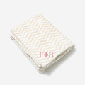 Gamma Phi Beta Plush Blanket | Neutral Herringbone