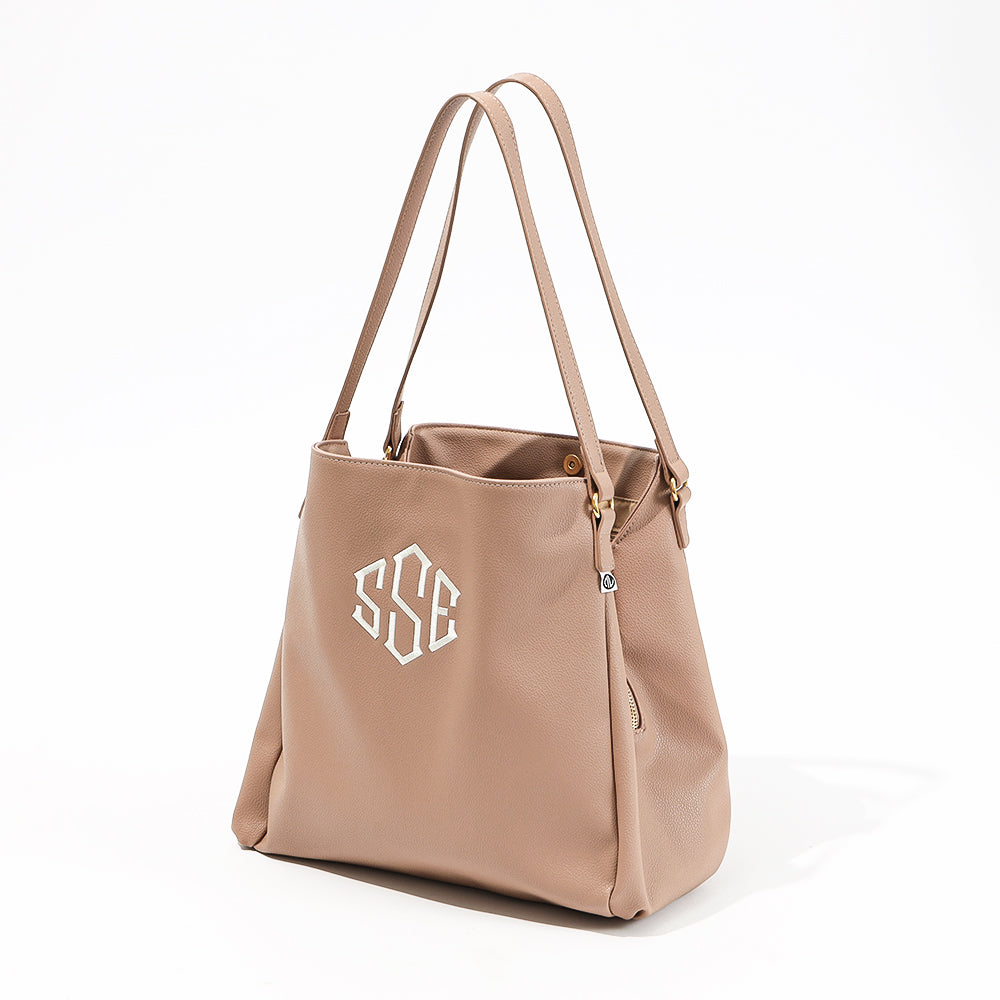 tan hobo purse studio shot