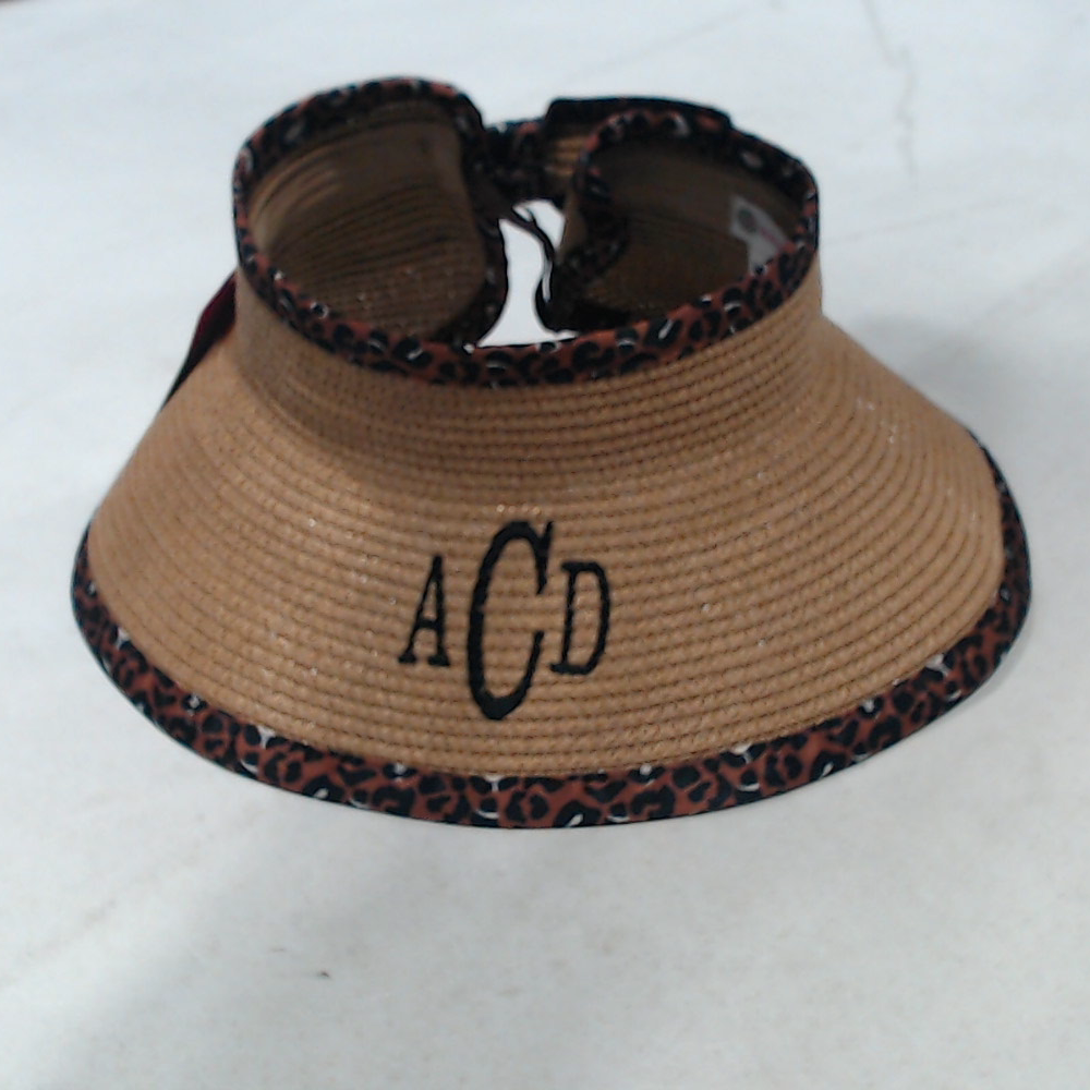 BLOOPER ACCESSORY: Monogrammed Packable Straw Visor
