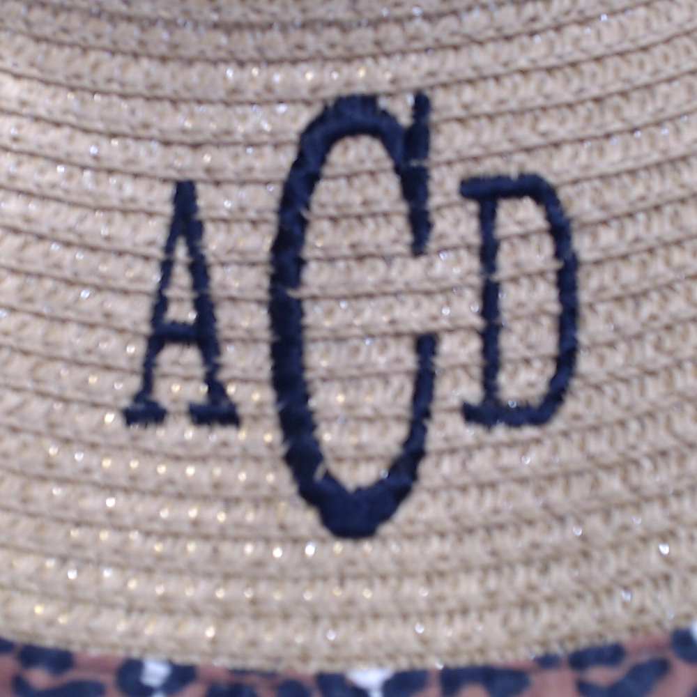 BLOOPER ACCESSORY: Monogrammed Packable Straw Visor
