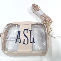 BLOOPER BAG: Monogrammed Clear Stadium Crossbody Bag