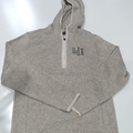 BLOOPER CLOTHING: Monogrammed Heathered Fleece Quarter Zip Hoodie