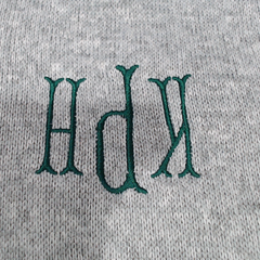 BLOOPER CLOTHING: Monogrammed Heathered Fleece Quarter Zip Hoodie