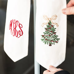 christmas wreath sash up close