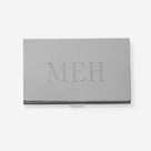 Personalized Stainless Steel Business Card Holder | Silver