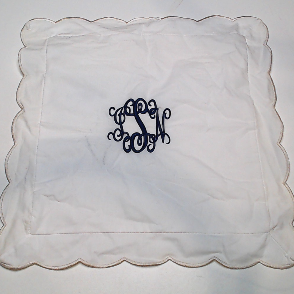 BLOOPER ACCESSORY: Monogrammed Pillow Sham