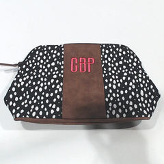 BLOOPER BAG: Monogrammed Dottie Cosmetic Case