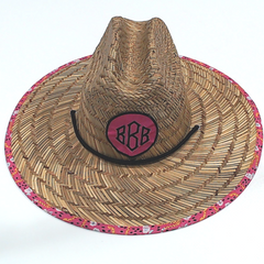 BLOOPER ACCESSORY: Monogrammed Straw Hat