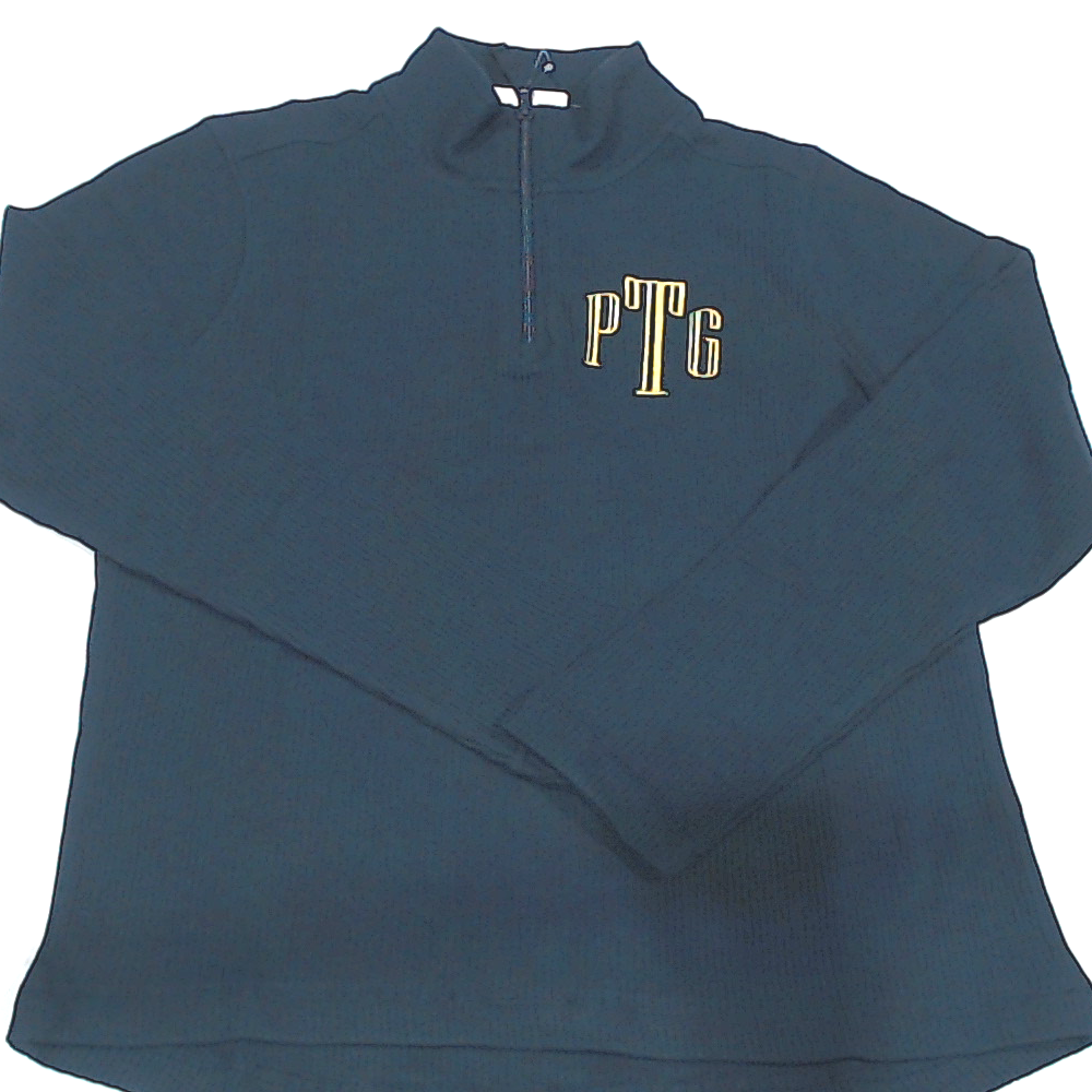 BLOOPER CLOTHING: Monogrammed Lightweight Waffle Quarter Zip Pullover