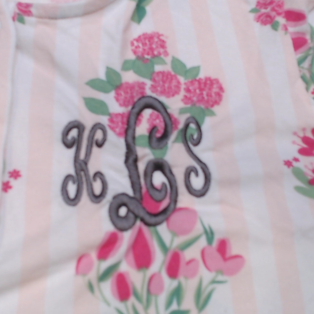 BLOOPER CLOTHING: Monogrammed Ruffle Pajama Top