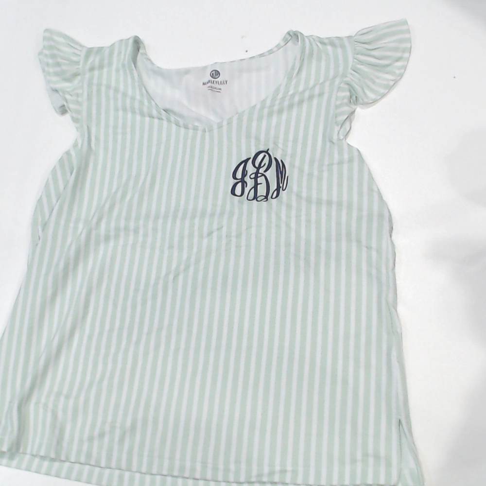 BLOOPER CLOTHING: Monogrammed Ruffle Pajamas