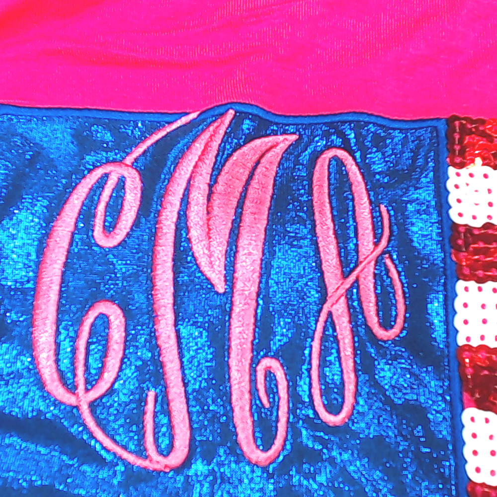 BLOOPER CLOTHING: Monogrammed Sequin Flag Tee