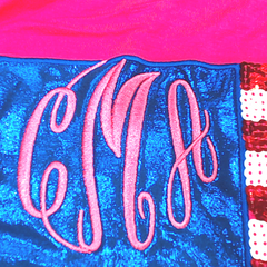 BLOOPER CLOTHING: Monogrammed Sequin Flag Tee