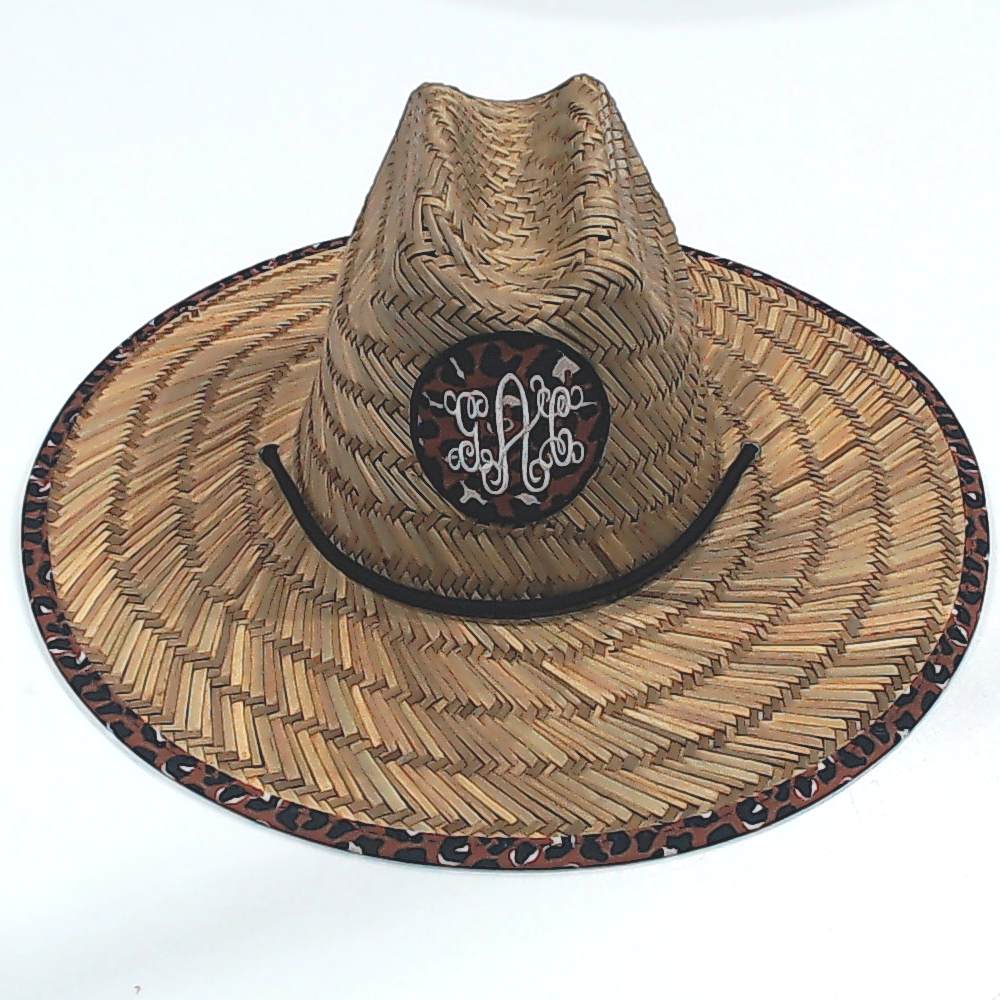 BLOOPER ACCESSORY: Monogrammed Straw Hat