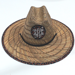 BLOOPER ACCESSORY: Monogrammed Straw Hat