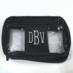 BLOOPER BAG: Monogrammed Clear Toiletry Case